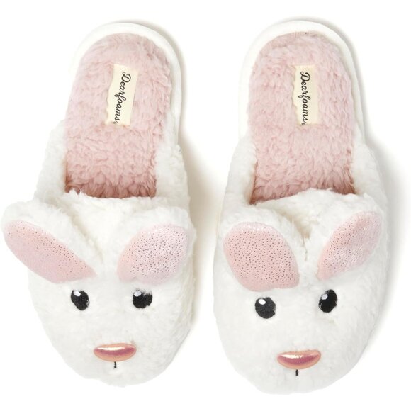 Women's Cozy Heart Scuff Slippers with Rubber Outsole - Perfect Valentine's Gift - Picture 1 of 6